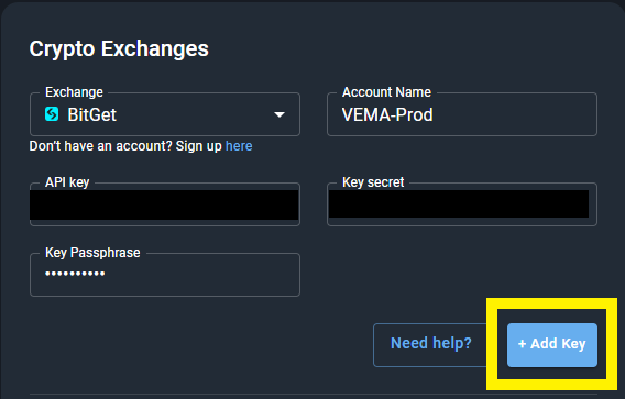 Step-by-step guide: Retrieve your API Key from Bitget – VEMA Trader